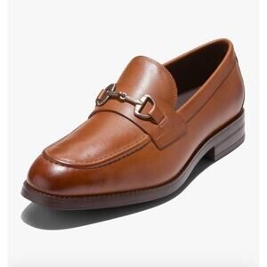 Cole Haan Horse Bit Driving Loafer Leather Size 9.5 NEW British Tan Dress Shoe